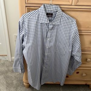 Blue check Tasso Elba dress shirt